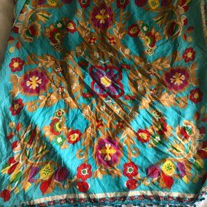 Sky Blue pom pom scarf